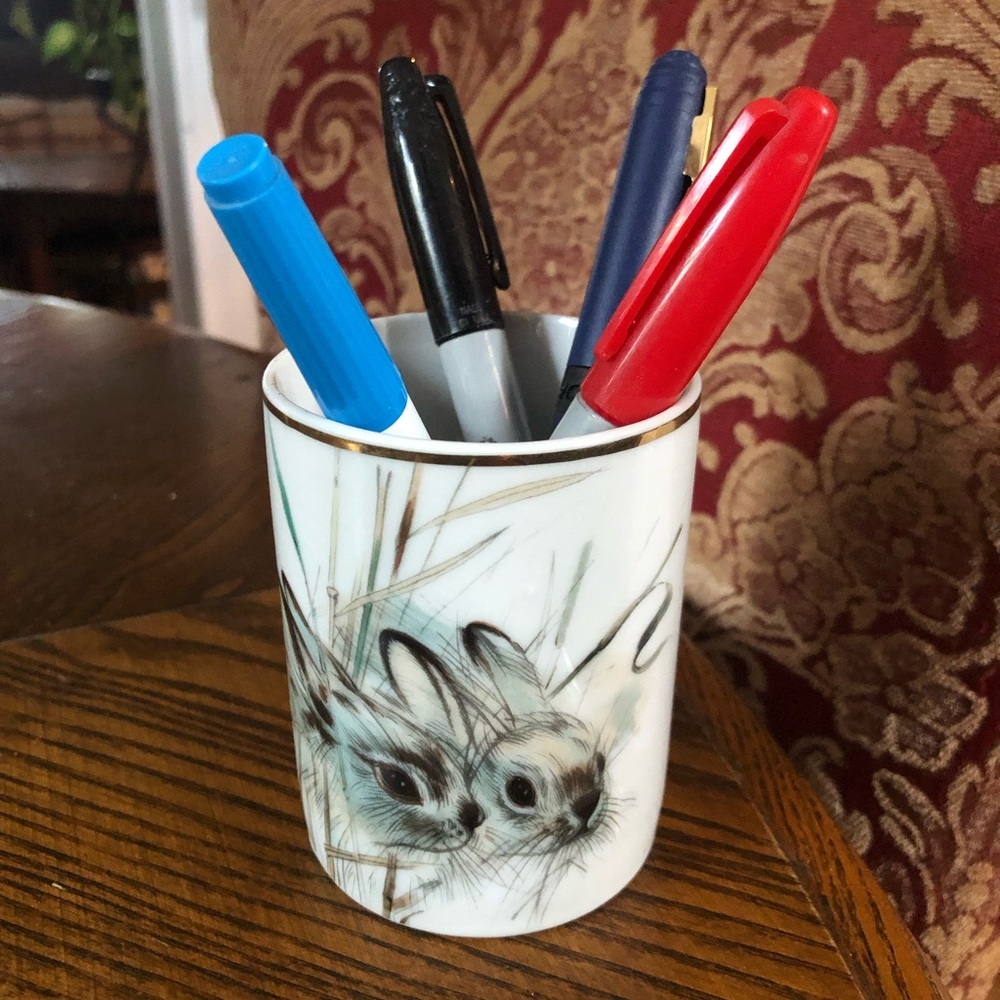 Vintage Ceramic Pencil Cup